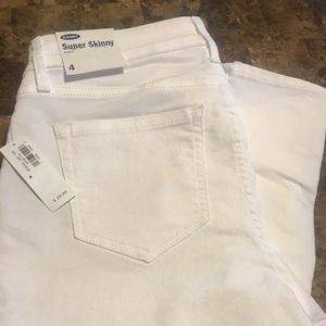 White super skinny jeans, old navy brand